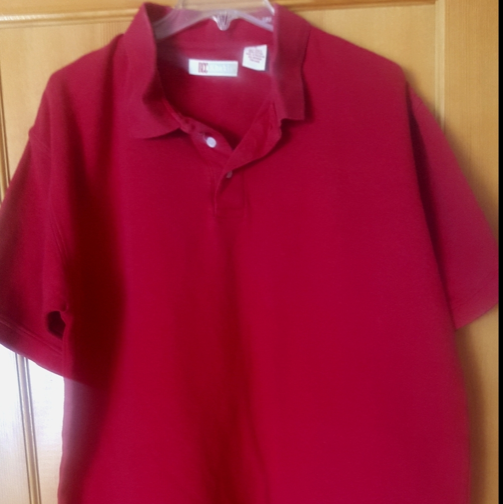 Men's BCC Khakis XL Red Polo Shirt